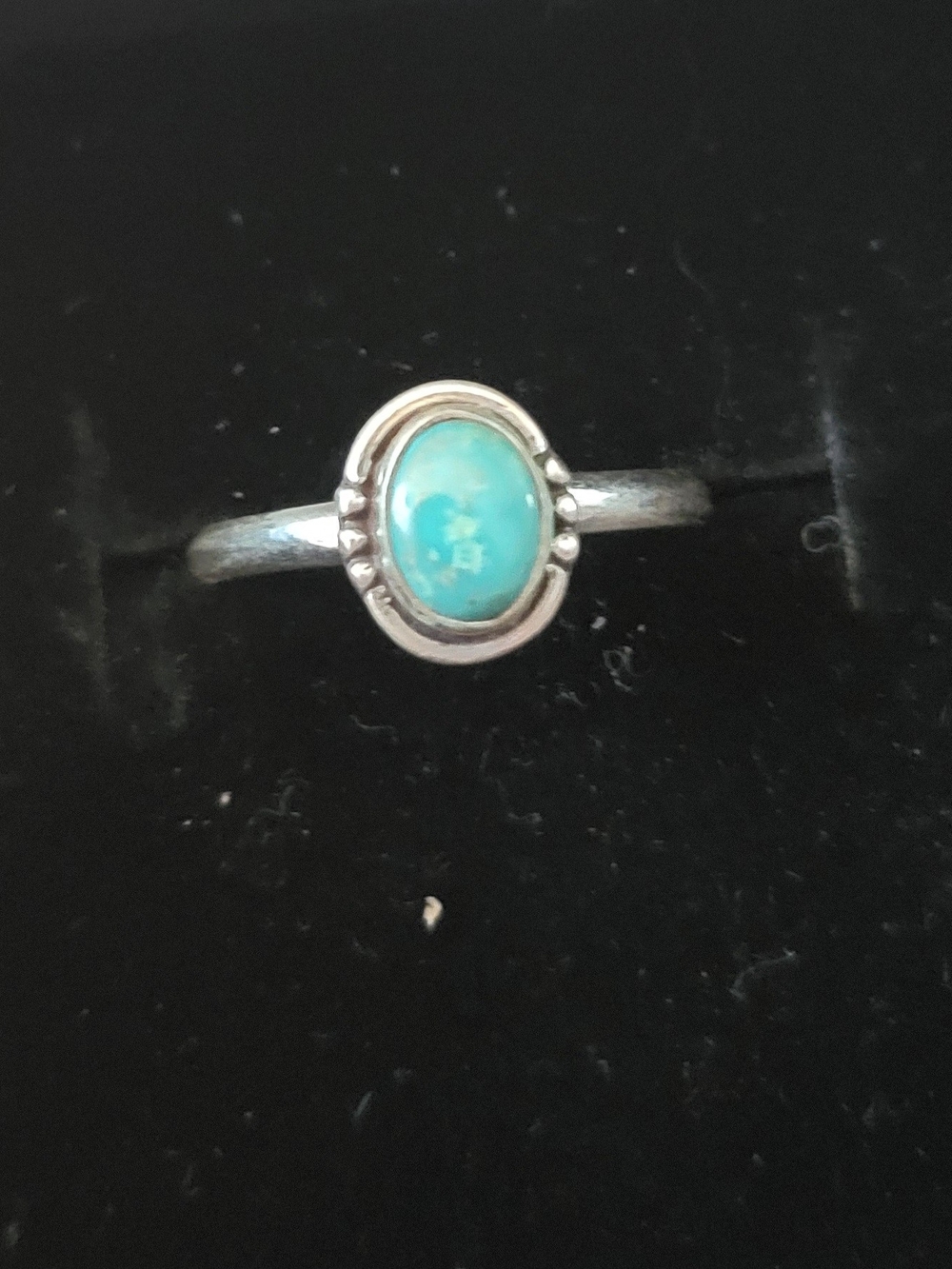 Turquoise Oval Sterling Ring - Women's Silver Ring, 925, Boho